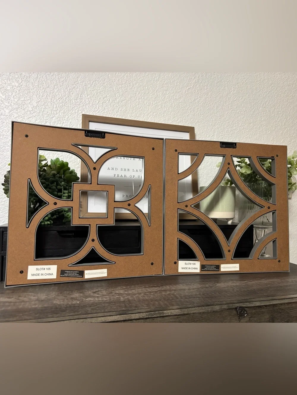Gray Decorative Wall Decor - 2 Piece